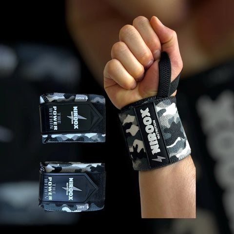 Wrist Wraps 65 cm Handgelenken Bandagen-Kraft<wbr/>training ein Paar-NirooX nutrition