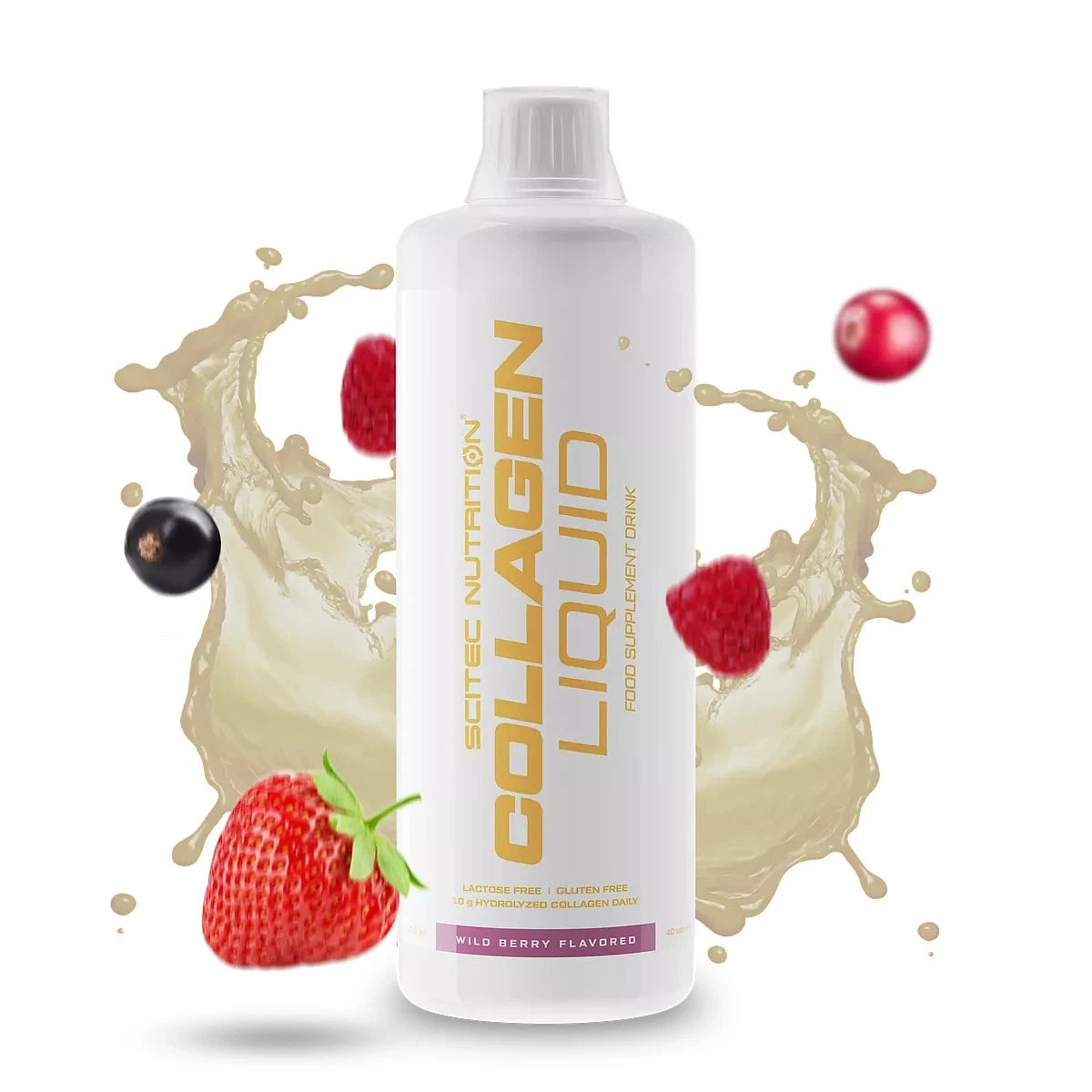 Scitec Nutrition Collagen Liquid 1000ml hydrolysiertes Kollagen Waldfrucht