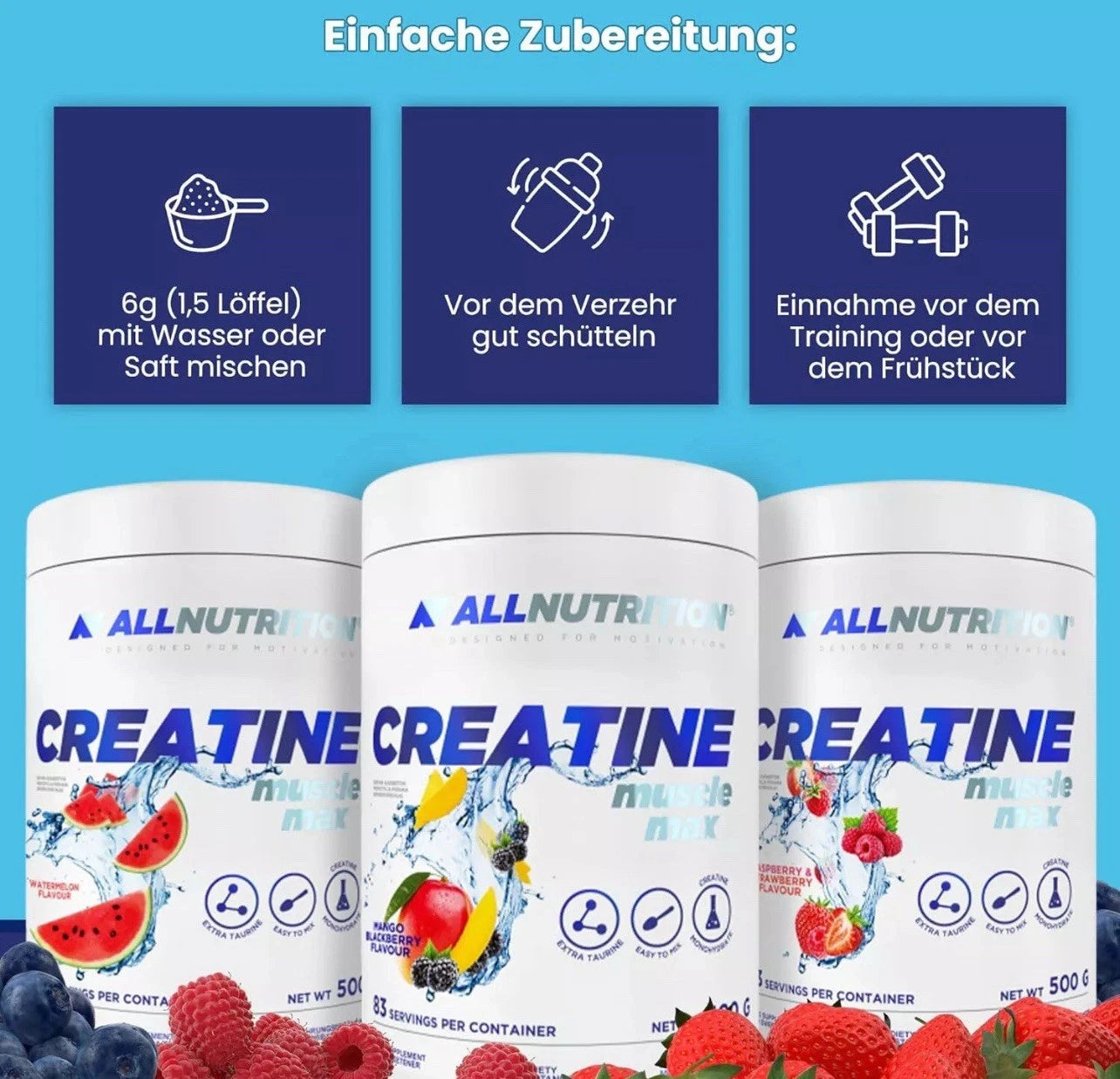 Allnutrition Creatine Muscle Max 500g Kreatin-Monohydrat Pulver