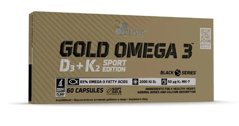 Olimp Gold Omega 3 D3 K2 Sport Edition 60 Kapseln Fischöl Vitamine