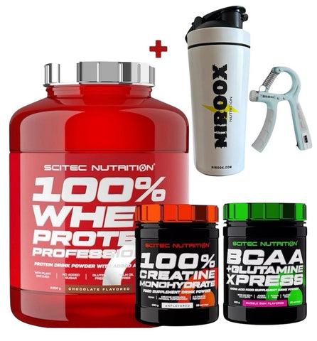 Scitec Nutrition 100% Whey Protein 2350g +BCAA Xpress 300g+Creatine 300 g +Bonus