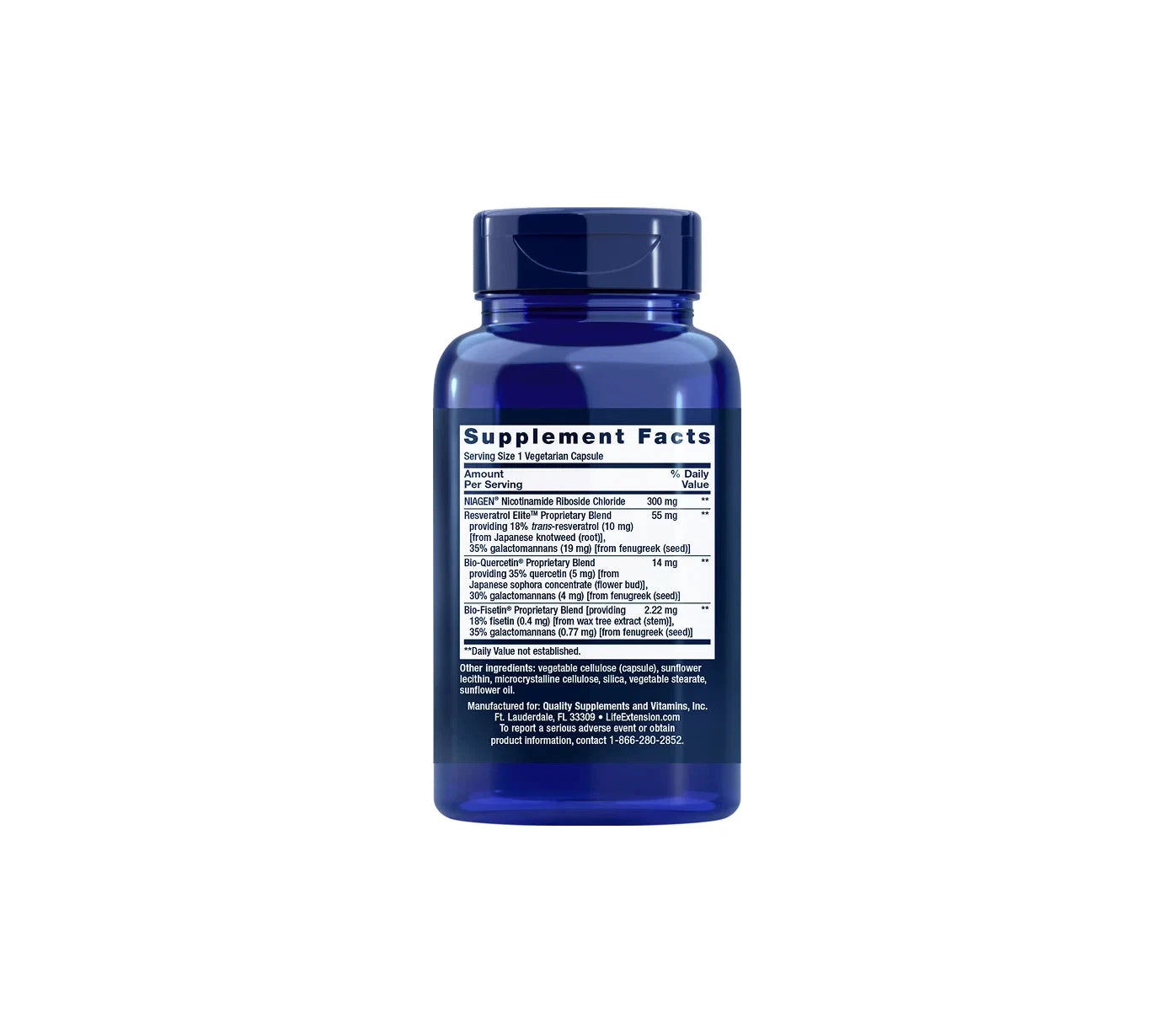 Life Extension Optimierter NAD+ Cell Regenerator Resveratrol 300mg 30 Kaps.Elite