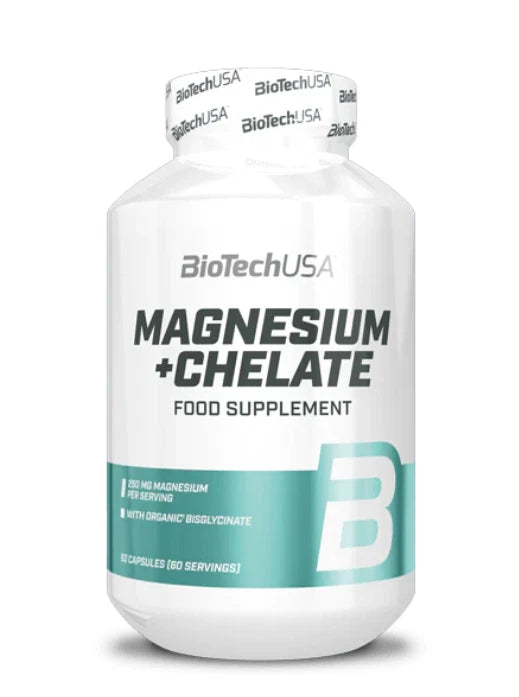 BioTech USA Magnesium + Chelate 2x60 Kapseln - Vitalstoff - Regeneration