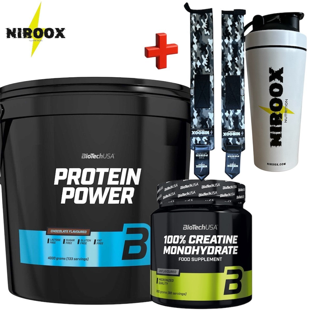 BioTechUSA - Protein Power - 4000 g - Soja-Isolat + Creatine 300 gramm + Bonus