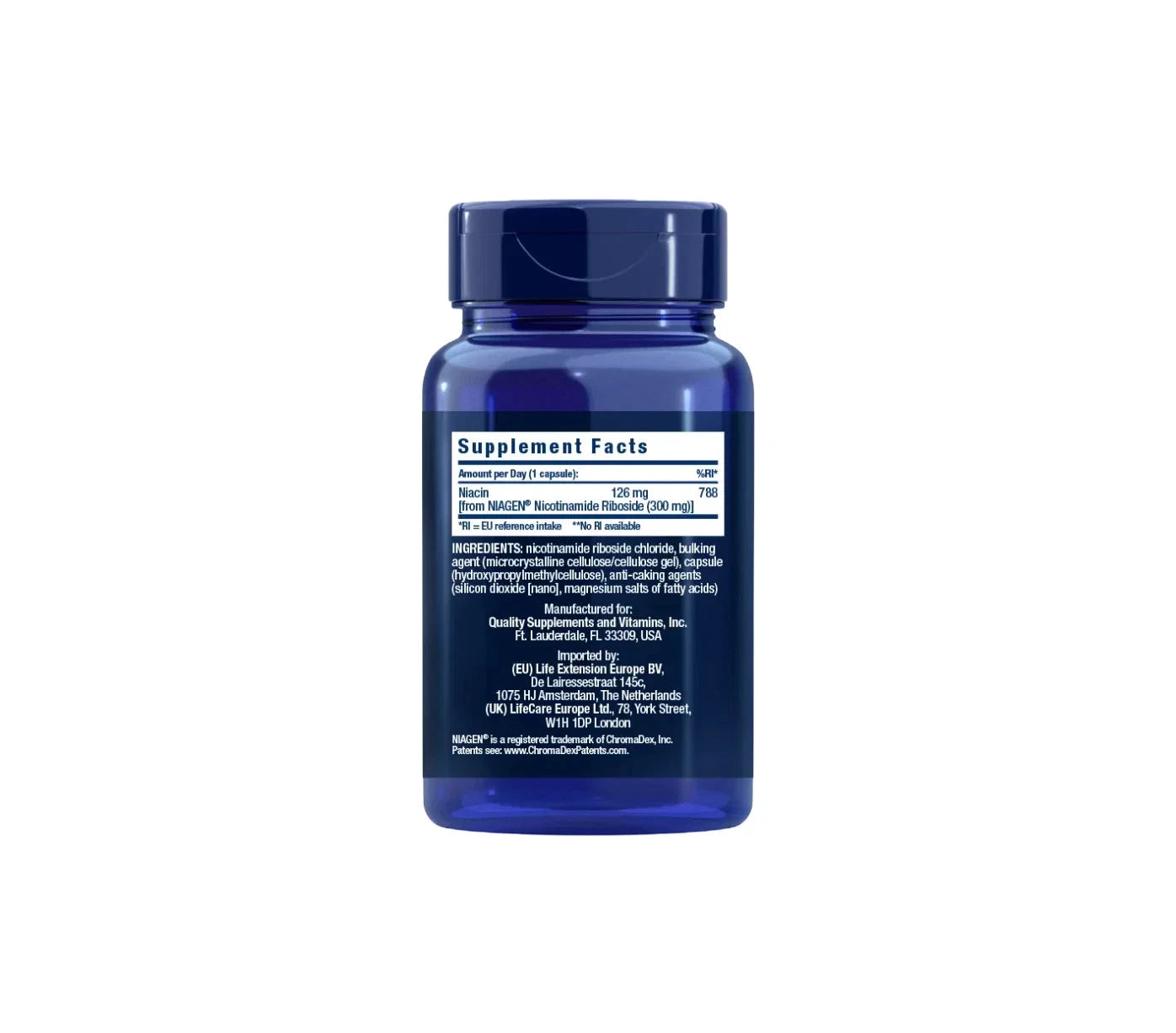 Life Extension Europe NAD+ Cell Formula 300 mg Nicotinamid Ribosid 30 Kapseln