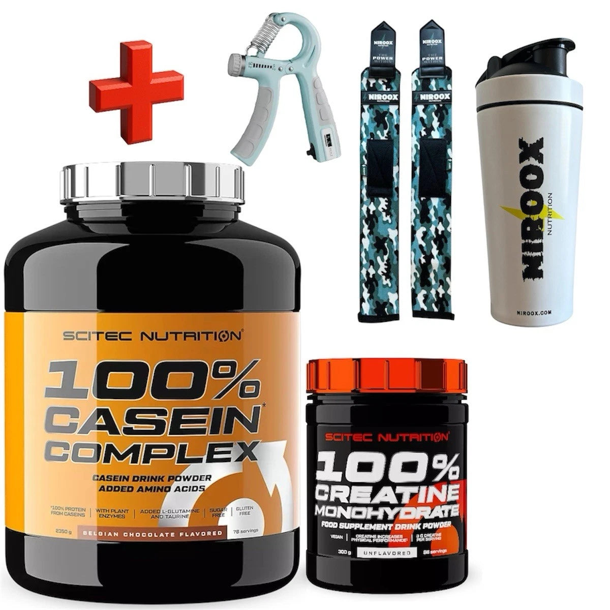 Scitec Nutrition 100% Casein Complex 2350g Creatine 300g Bonus Nachtprotein