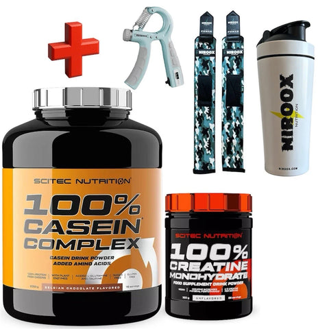 Scitec Nutrition 100% Casein Complex 2350g Creatine 300g Bonus Nachtprotein