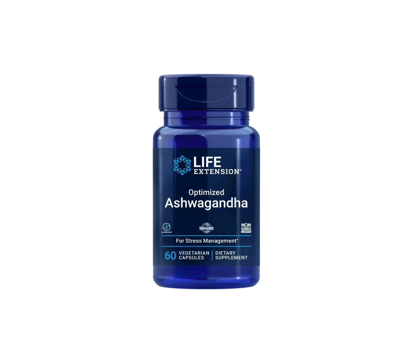 LIFE EXTENSION Optimized Ashwagandha 60 Vegetarian Capsules