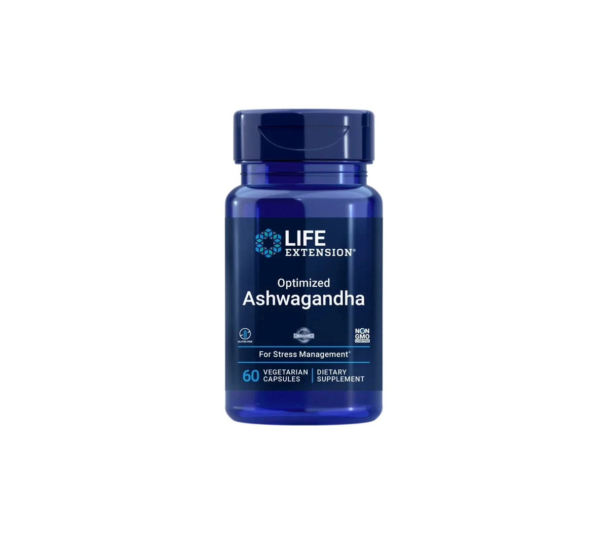 LIFE EXTENSION Optimized Ashwagandha 60 Vegetarian Capsules