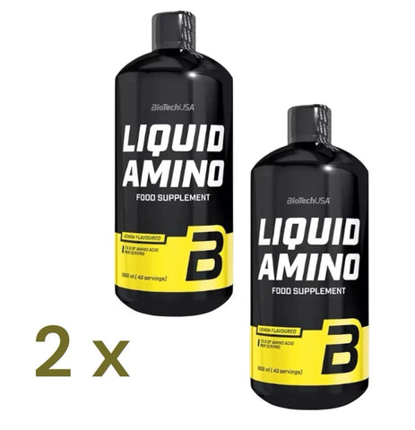 BioTech USA Liquid Amino 2x1000ml Flüssige Aminosäuren BCAA AAKG
