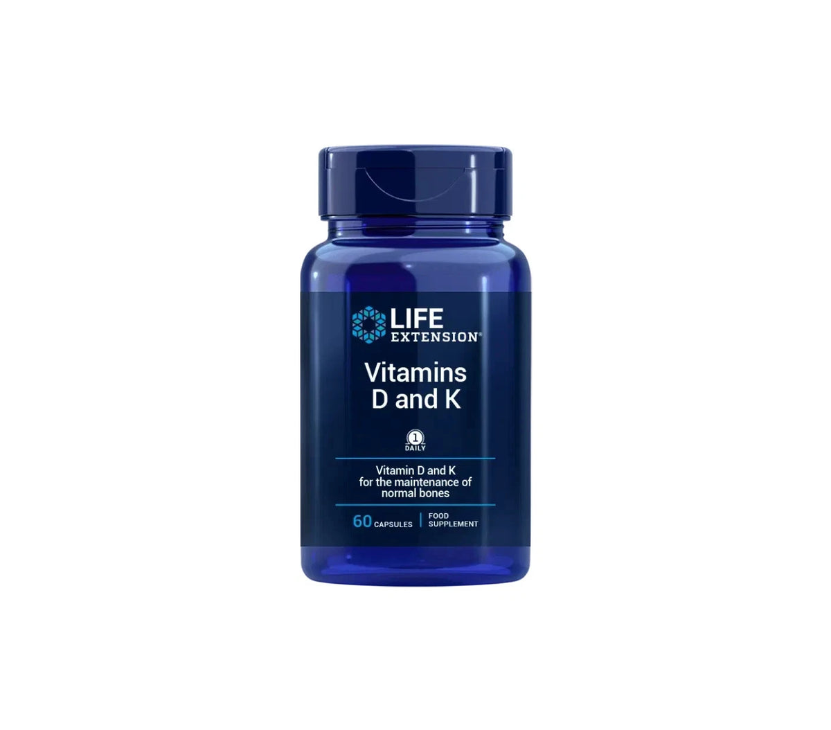 Life Extension Vitamin D und K 60 Kapseln 3000 IE Vitamin D3 K1 K2