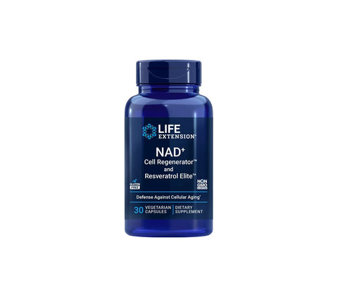Life Extension Optimierter NAD+ Cell Regenerator Resveratrol 300mg 30 Kaps.Elite
