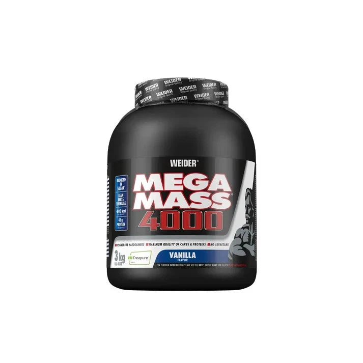 Weider Mega Mass 4000 3000g Dose Gainer Kohlenhydrate + Biotech USACreatine 300