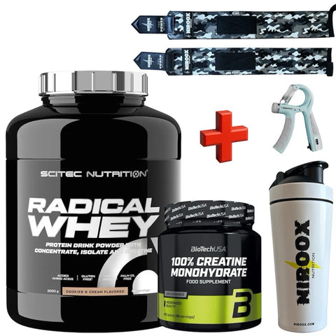 Scitec Nutrition Radical Whey 2000g Biotech USA Creatine 300g Protein