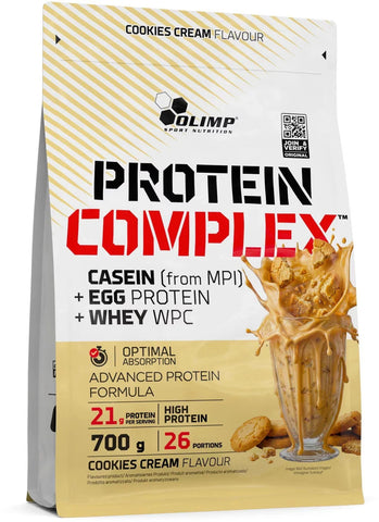 Olimp Protein Complex 700g Cookies Cream – 3-Komponenten-<wbr/>Protein mit 21g Eiweiß