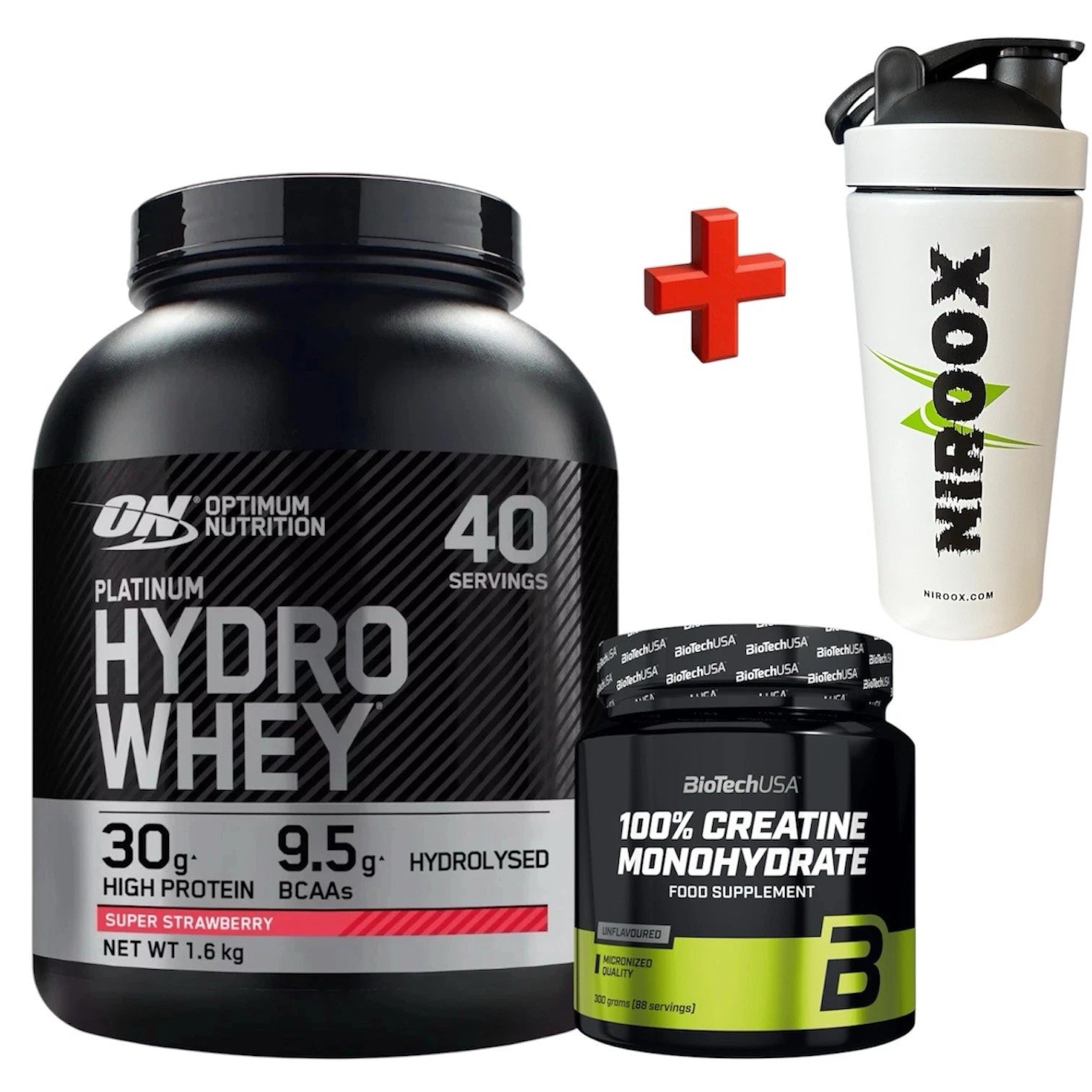 Optimum Nutrition Platinum Hydro Whey, 1600 g Dose + Creatine 300 gramm+ Bonus