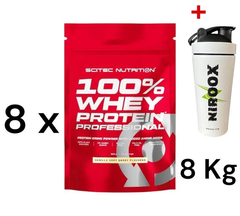 Scitec Nutrition 100% Whey Protein 8 x 1000g / 8 KG Eiweiß /+ Bonus