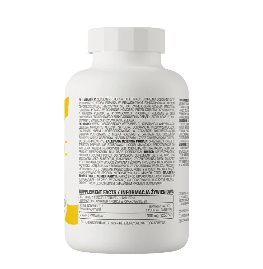 Vitamin C 1000 mg Ascorbinsäure Hochdosiert 90 Tabletten