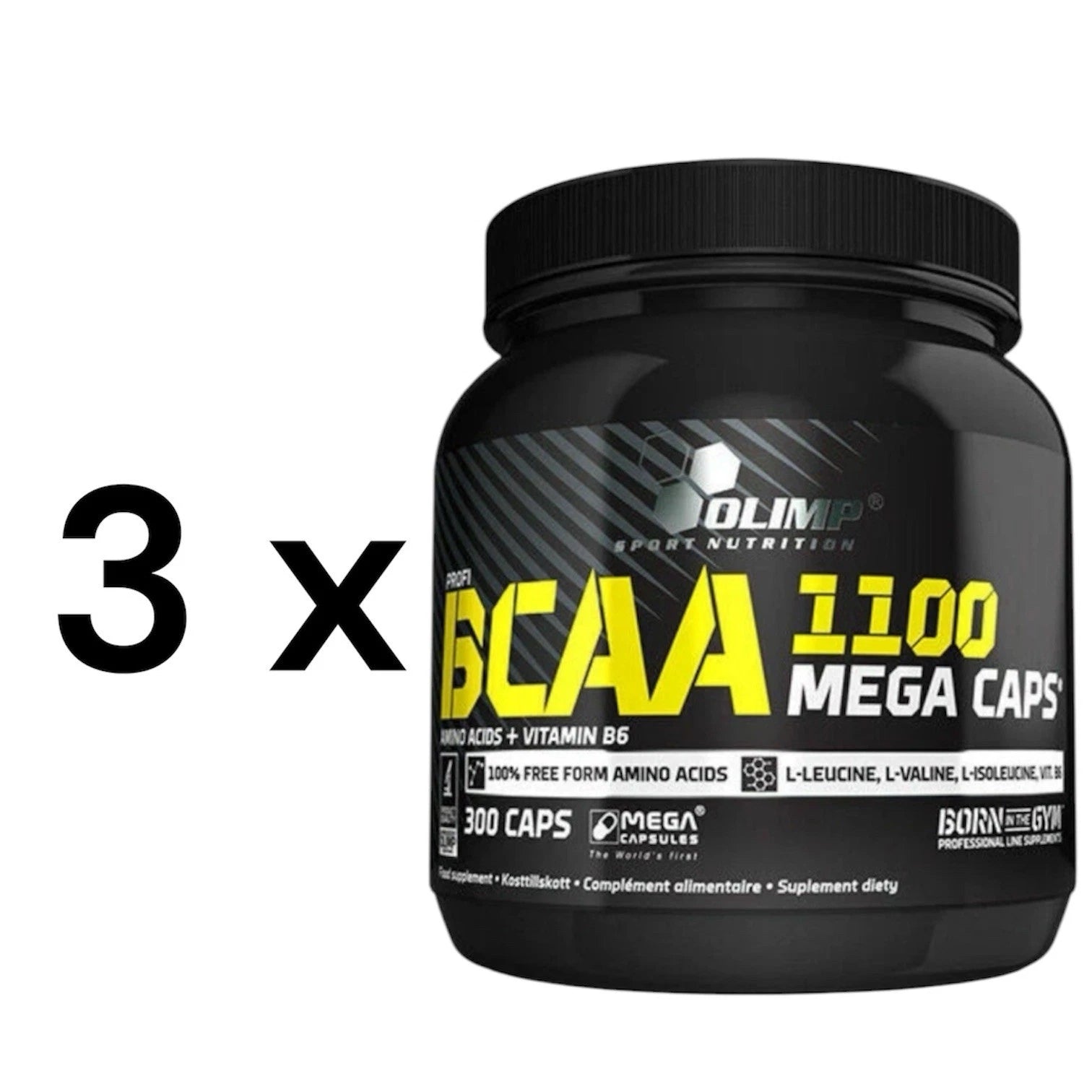 Olimp BCAA Mega Caps 1100, 300 Kapseln/ 3 x 300 Kapseln