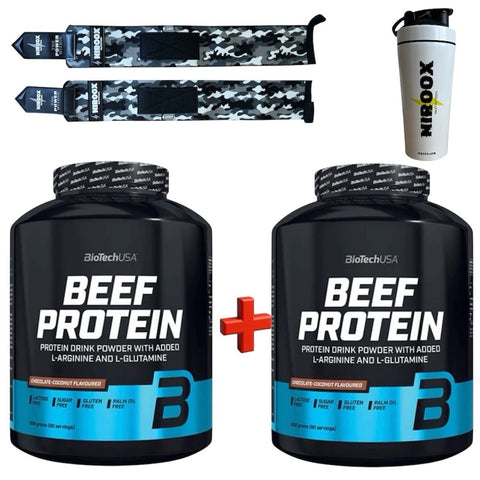 Biotech USA Beef Protein 1816 g Eiweiß Muskelaufbau  2 Stück / 2 pcs - 2 x 1816g