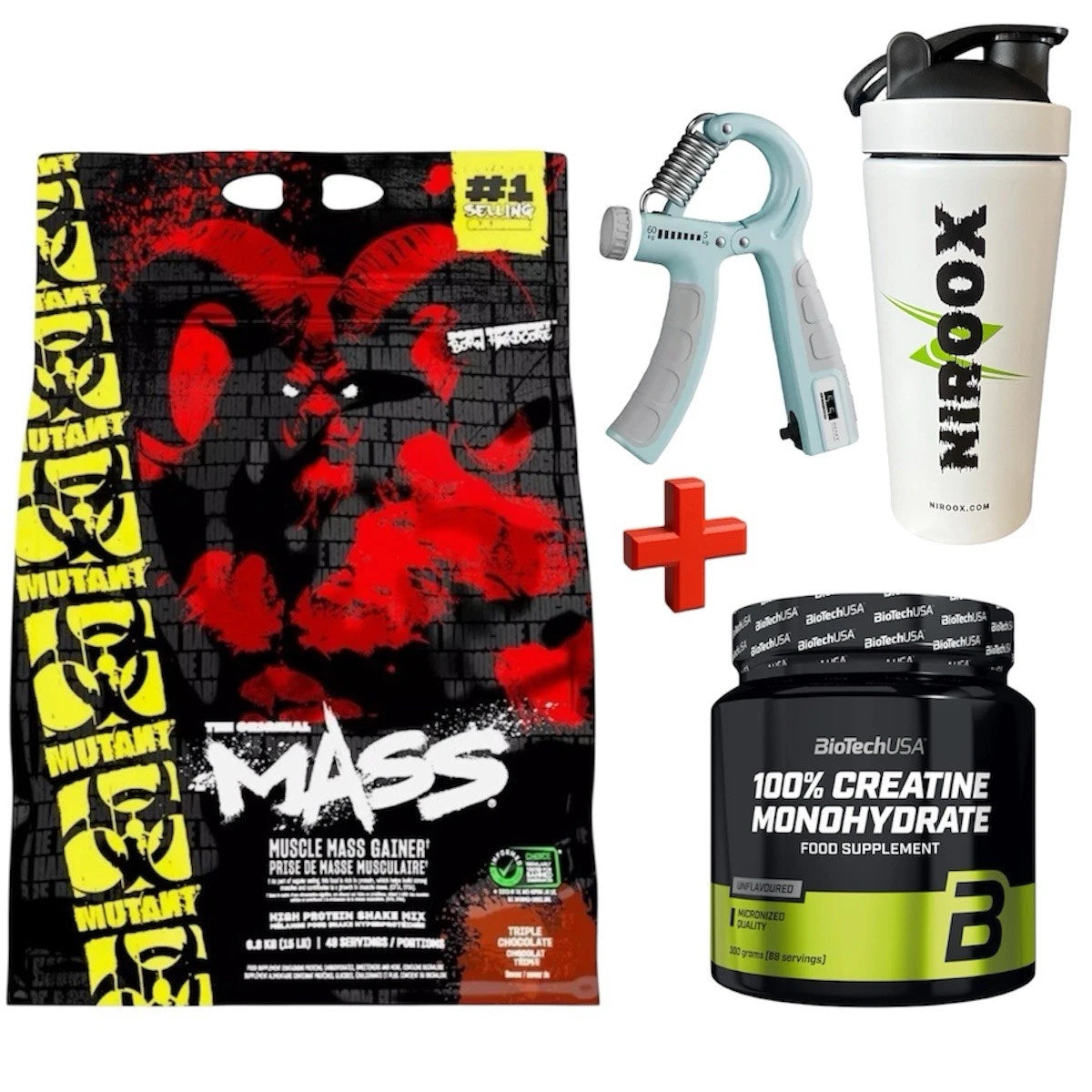 Mutant Mass 6800g Beutel Weight Gainer Kohlenhydrate Eiweiß + Creatine 300gr