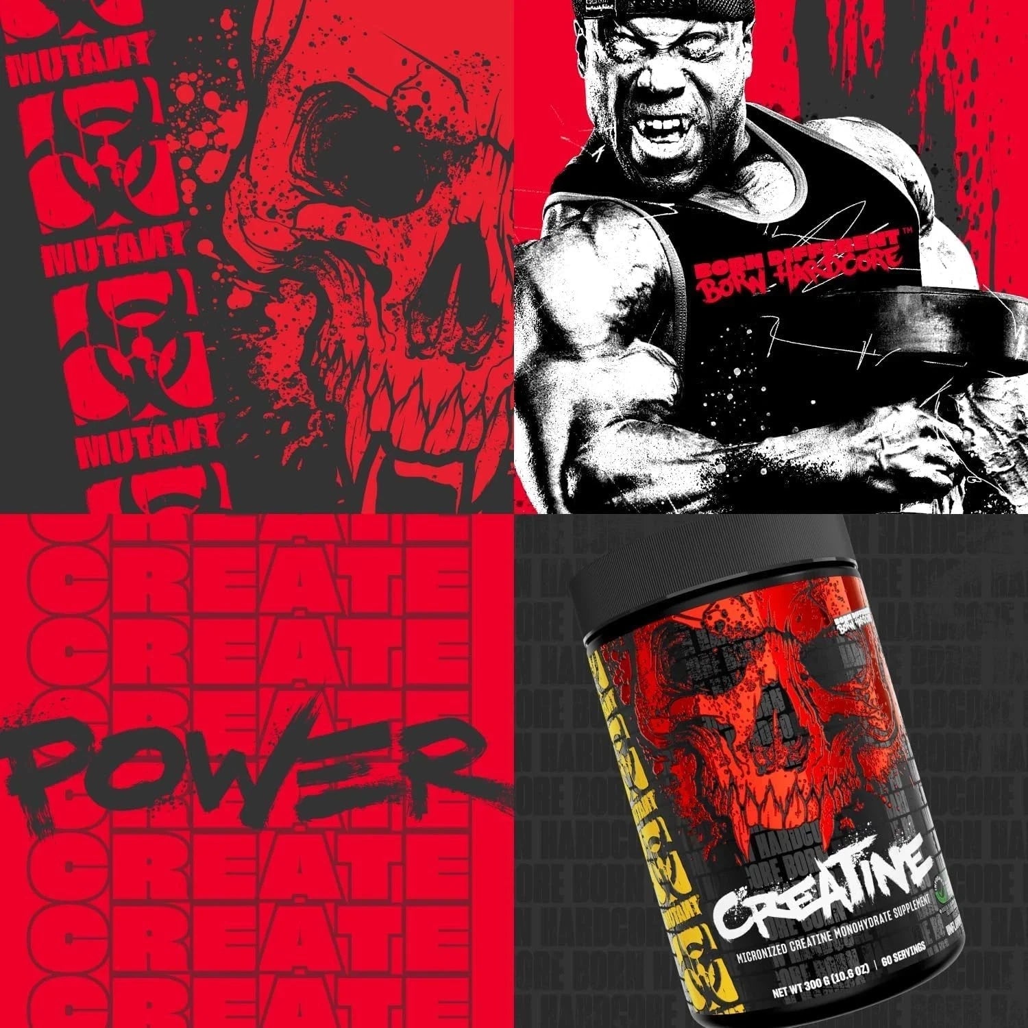 Mutant Creatine Monohydrate 300g Pulver - Geschmacksneut<wbr/>ral- Kreatin