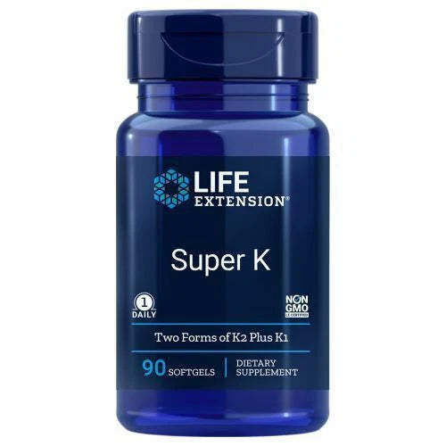 Life Extension Super K 90 Softgels Vitamin K1 K2 MK-4 MK-7
