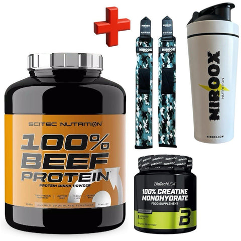 Scitec Nutrition 100% Beef Protein 1800g + Creatine 300 gr Biotech USA - NirooX NutritionNirooX Nutrition