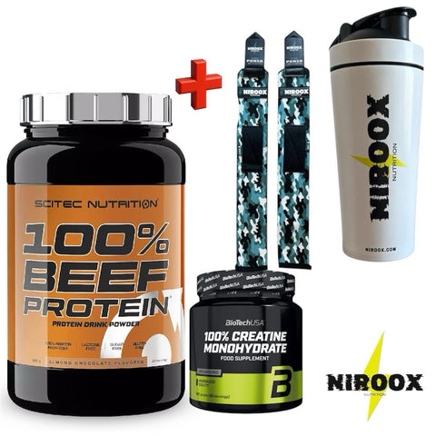 Scitec Nutrition 100% Beef Protein 900 gr + Creatine 300 gr Biotech USA - NirooX NutritionNirooX Nutrition