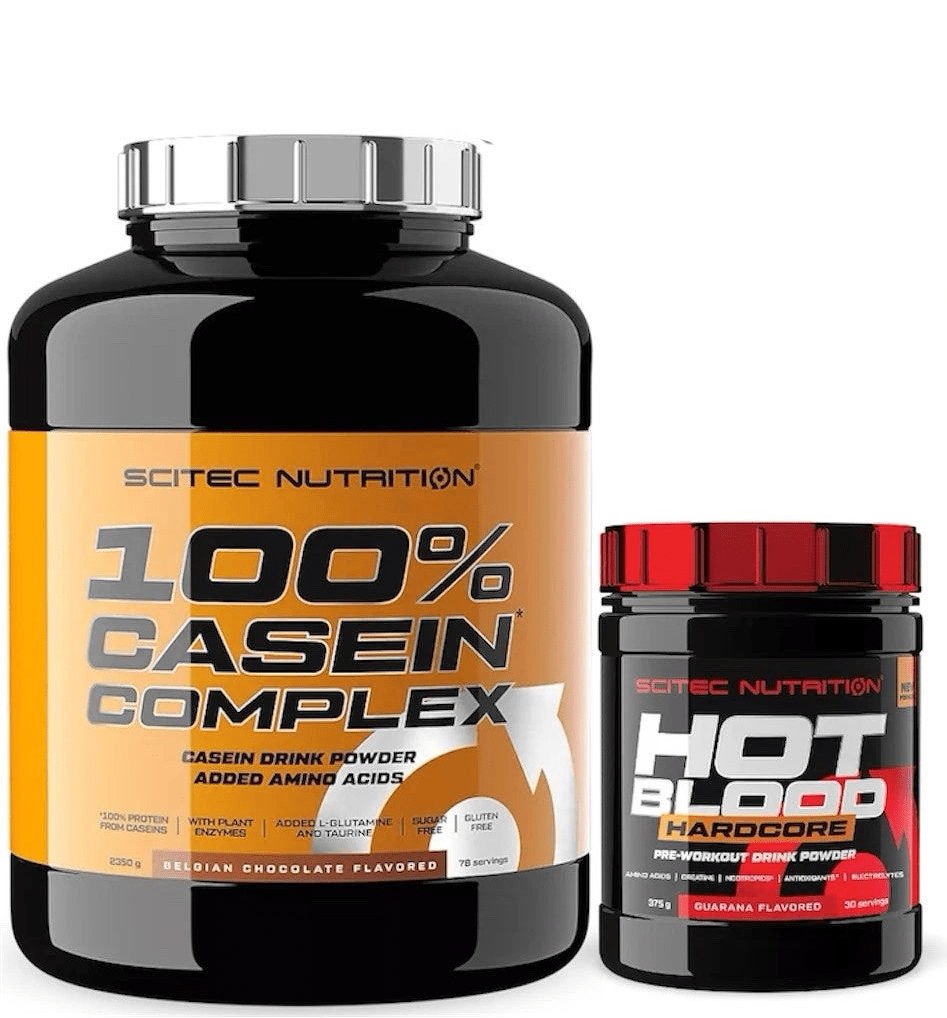 Scitec Nutrition 100% Casein Complex – 2350g + Pre - Workout 375g + Bonus - NirooX NutritionNirooX Nutrition