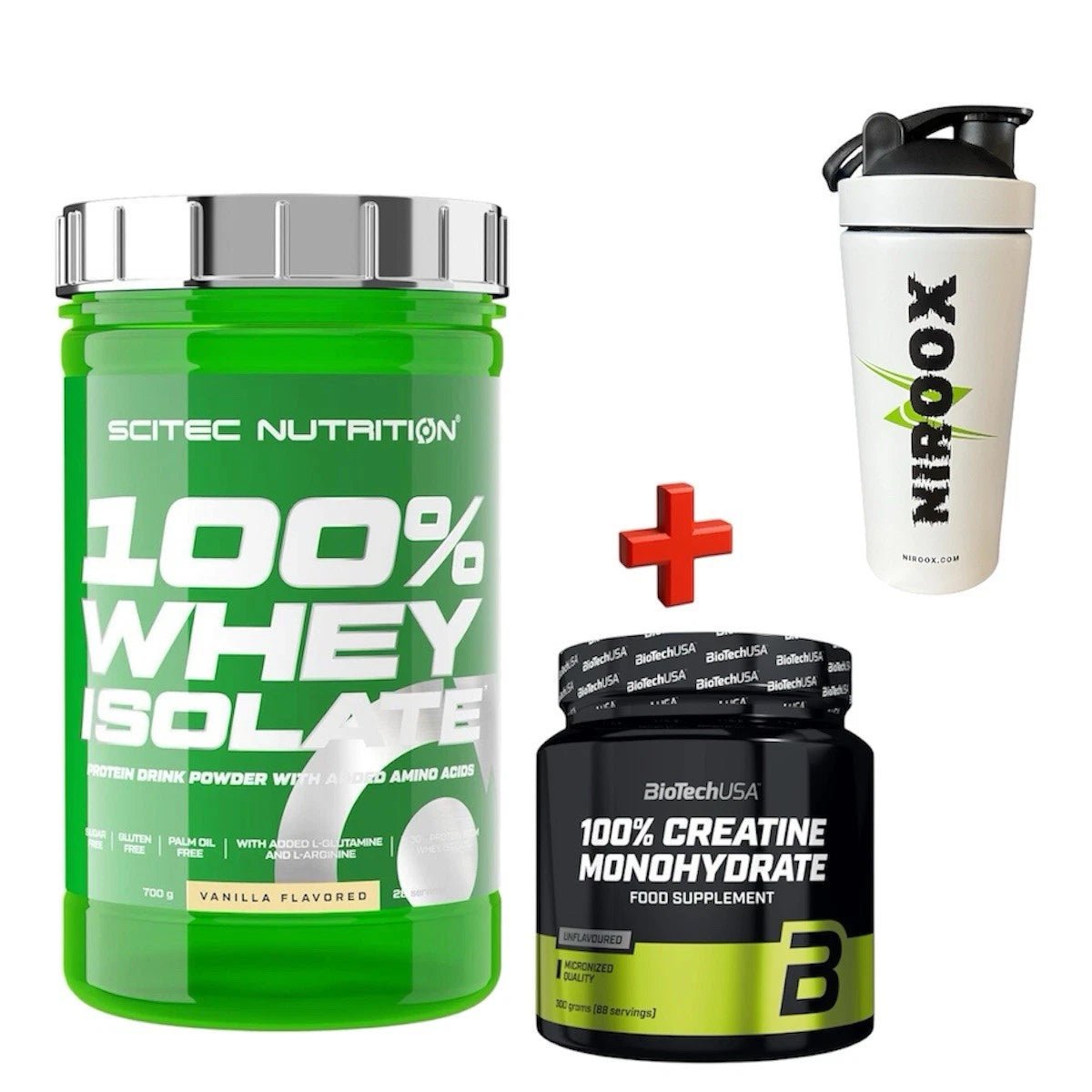 Scitec Nutrition 100% Isolate 700g Eiweiß Muskeln / ISO + Creatine 300 gramm - NirooX NutritionNirooX Nutrition