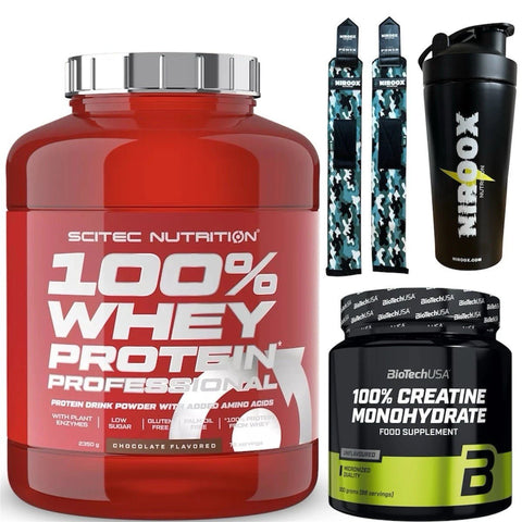 Scitec Nutrition 100% Whey Protein 1000g + Biotech USA Creatine 300 gr+Bonus - NirooX NutritionNirooX Nutrition