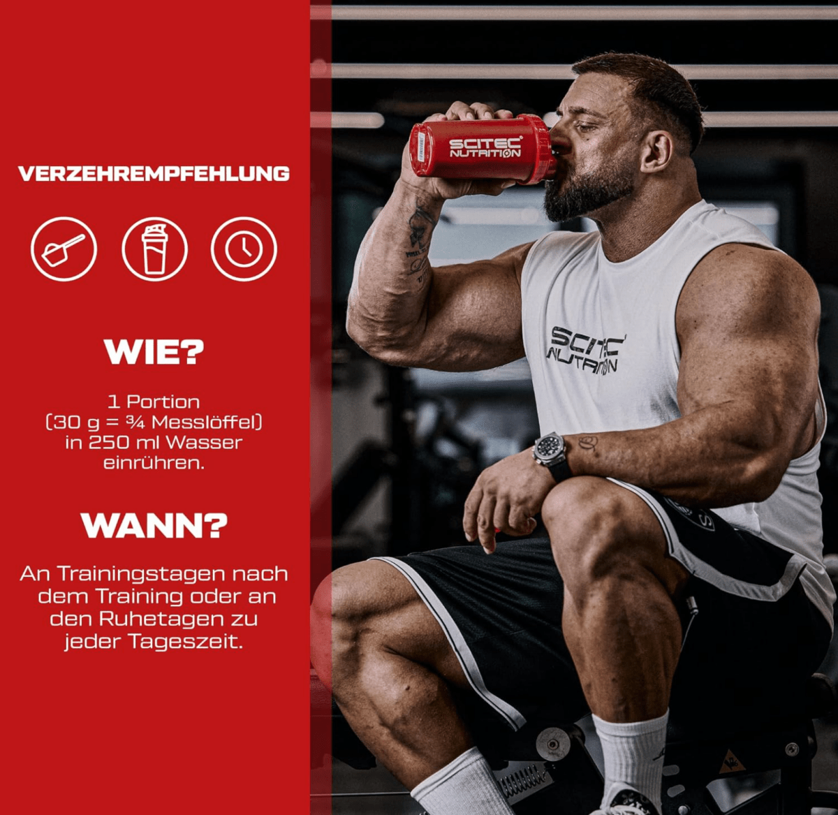 Scitec Nutrition 100% Whey Protein Professional 2350g mit Leucin Glutamin Arginin für Muskelaufbau und Regeneration