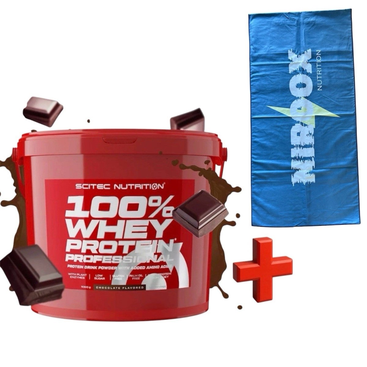 Scitec Nutrition 100% Whey Protein Professional Schokolade 5kg+ Handtuch - NirooX NutritionNirooX Nutrition