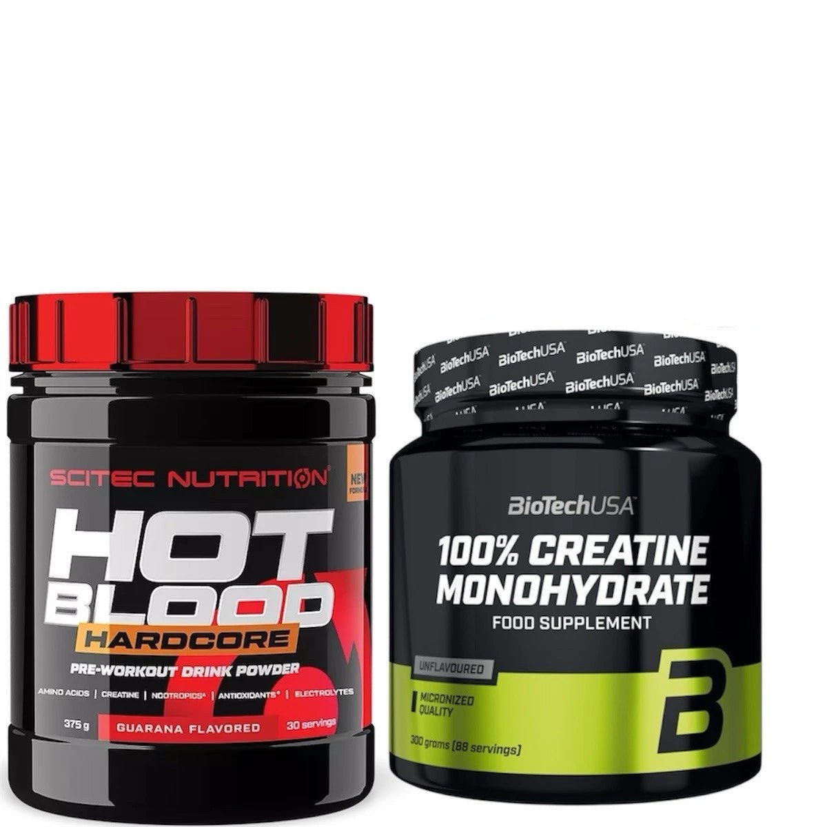 Scitec Nutrition Hot Blood Hardcore 375g + Creatin 300g | Pre - Workout Set - NirooX NutritionNirooX Nutrition