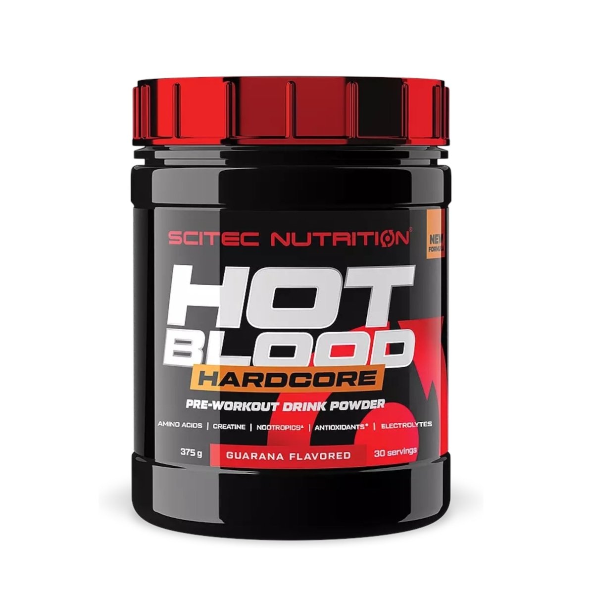 Scitec Nutrition Hot Blood Hardcore 375g Pre-Workout Booster mit Kreatin Beta-Alanin Koffein für maximale Energie Pump und Fokus