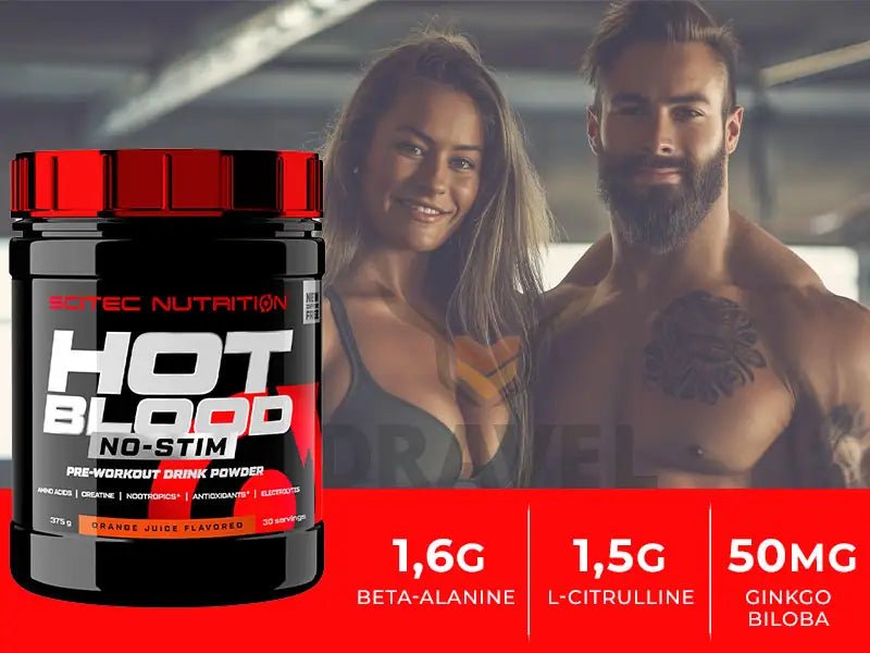 Scitec Nutrition Hot Blood Hardcore 375g Pre-Workout Orange Beta-Alanin L-Citrullin Pump