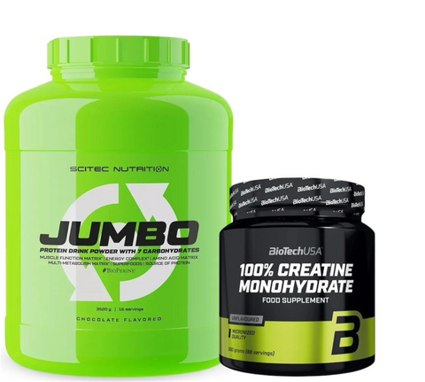 Scitec Nutrition Jumbo – 3520g + Biotech USA Creatine 300g - NirooX NutritionNirooX Nutrition
