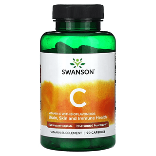 Swanson Buffered Vitamin C 500mg mit Bioflavonoiden – 100 Kapseln | Magenschonend - NirooX NutritionNirooX Nutrition