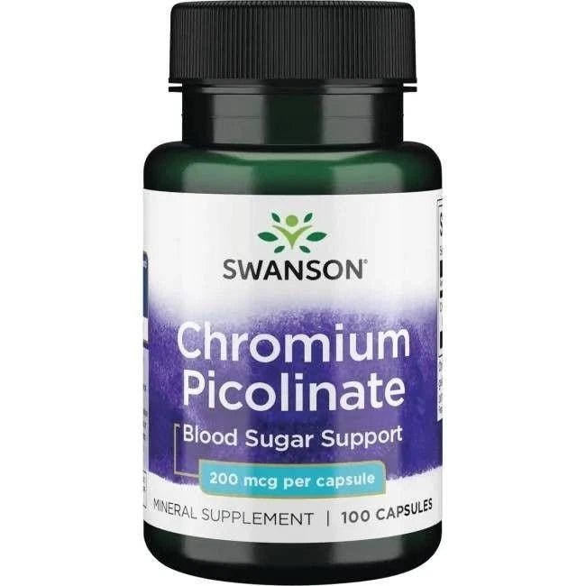 Swanson Chromium Picolinate 200mcg – 100 Kapseln | Blutzucker & Stoffwechsel - NirooX NutritionNirooX Nutrition