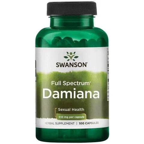 Swanson Damiana 510mg – 100 Kapseln | Turnera Diffusa für Vitalität & Wohlbefinden - NirooX NutritionNirooX Nutrition