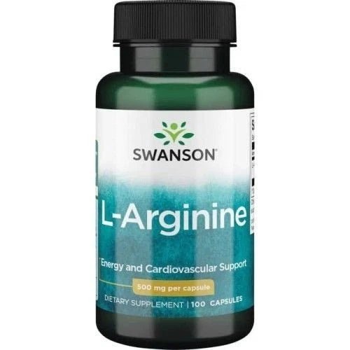 Swanson L - Arginin 500mg – 100 Kapseln | Durchblutung & Stickoxid - Produktion - NirooX NutritionNirooX Nutrition