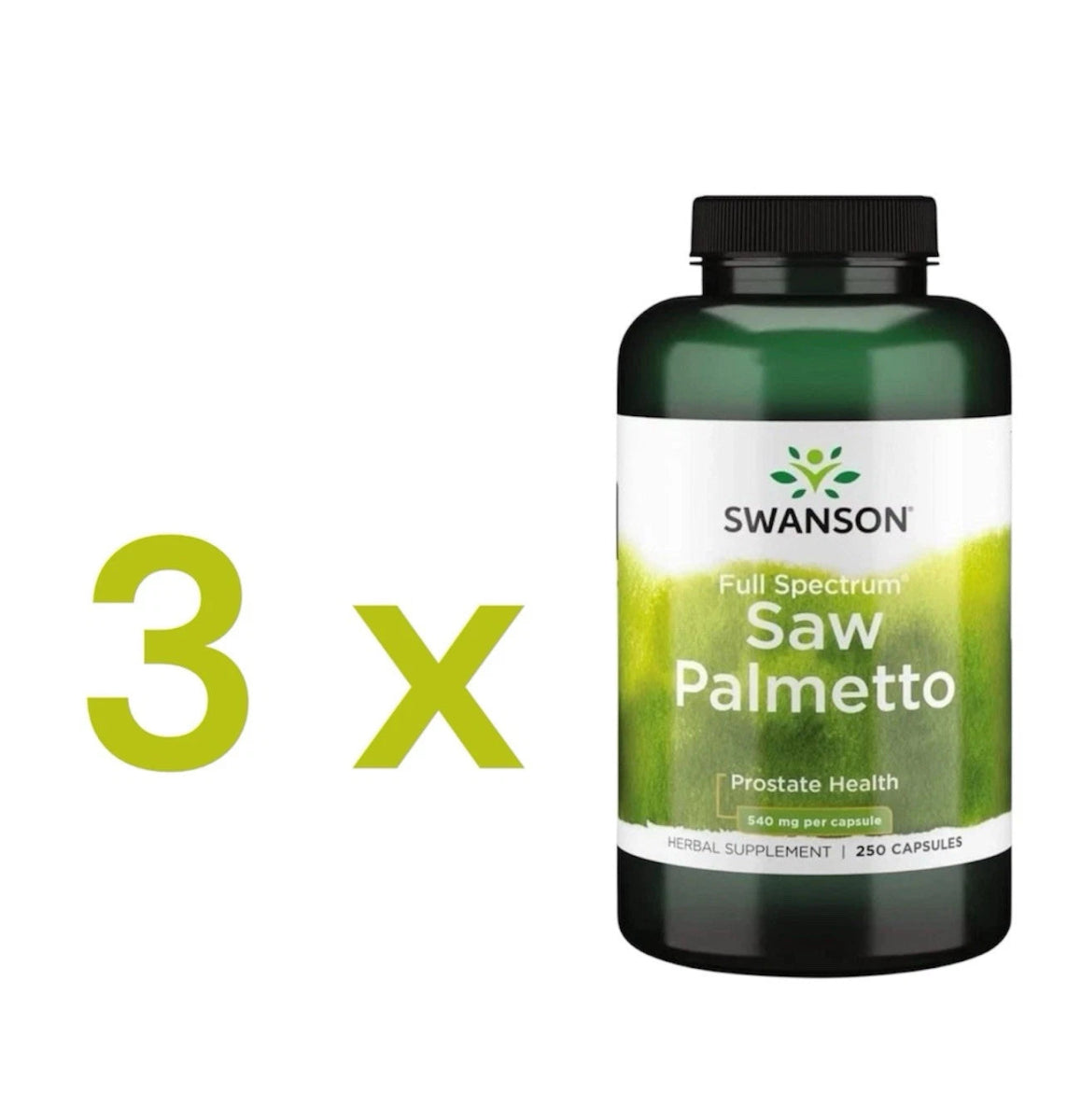 Swanson Saw Palmetto – 3x 250 Kapseln | Sägepalme 540mg Prostata - NirooX NutritionNirooX Nutrition
