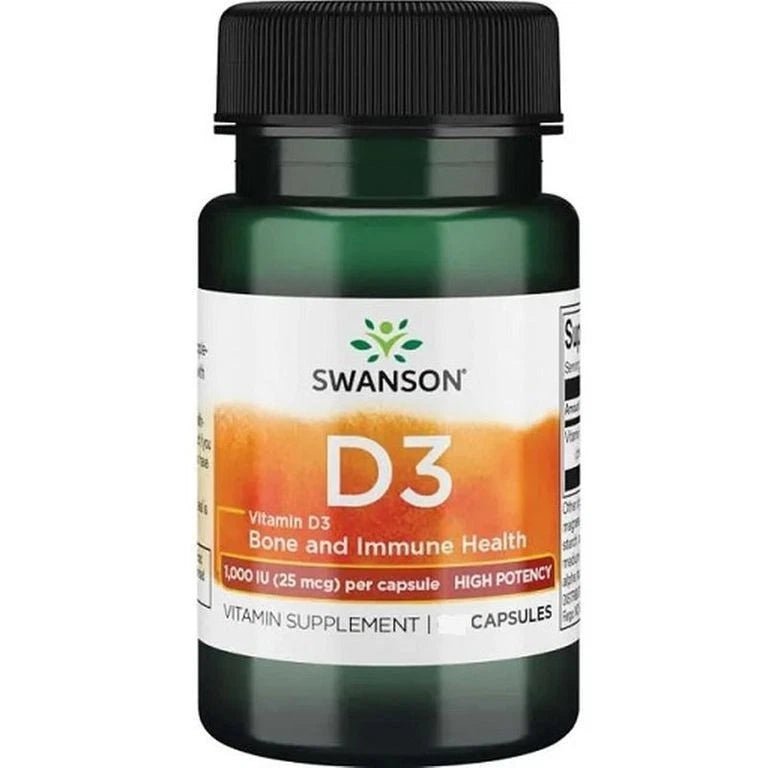 Swanson Vitamin D - 3 1000 IU – 60 Kapseln | Cholecalciferol für Knochengesundheit - NirooX NutritionNirooX Nutrition