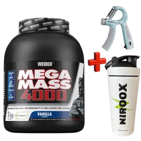 Weider Mega Mass 4000 / 2 x 3000g Dose Gainer Kohlenhydrate Eiweiß 6 Kg + Bonus - NirooX NutritionNirooX Nutrition