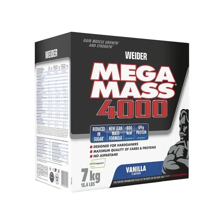 Weider Mega Mass 4000 7000g - Gainer 7 Kg + Biotech USA Creatine 300 gr - NirooX NutritionNirooX Nutrition